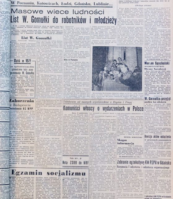 Prasa w dniach Października’56